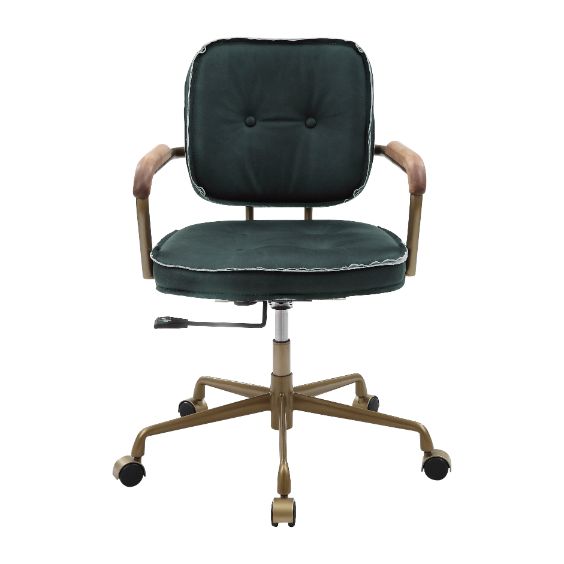 Siecross Emerald Greentop Grain Leather Office Chair