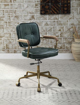 Siecross Emerald Greentop Grain Leather Office Chair