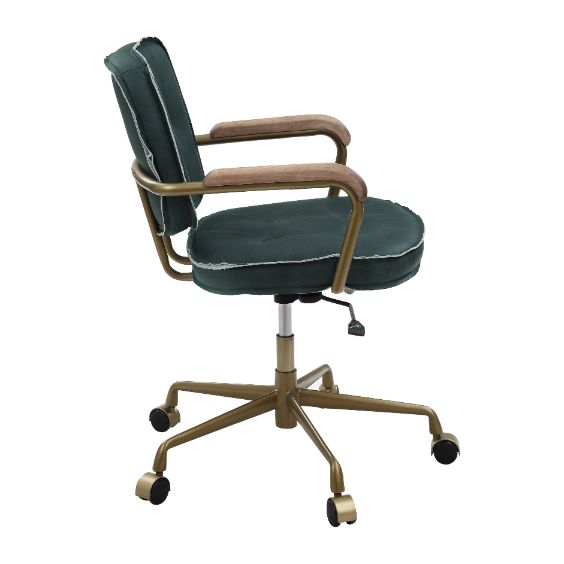 Siecross Emerald Greentop Grain Leather Office Chair