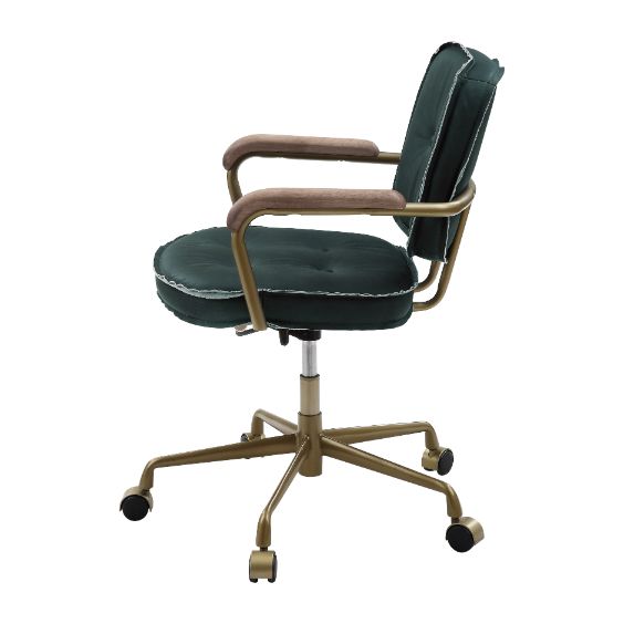 Siecross Emerald Greentop Grain Leather Office Chair