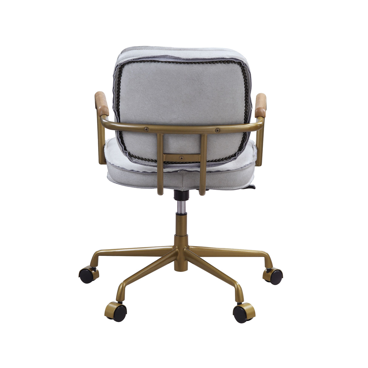 Siecross Vintage White Top Grain Leather Office Chair