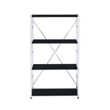 Tennos Black & Chrome Finish Bookshelf