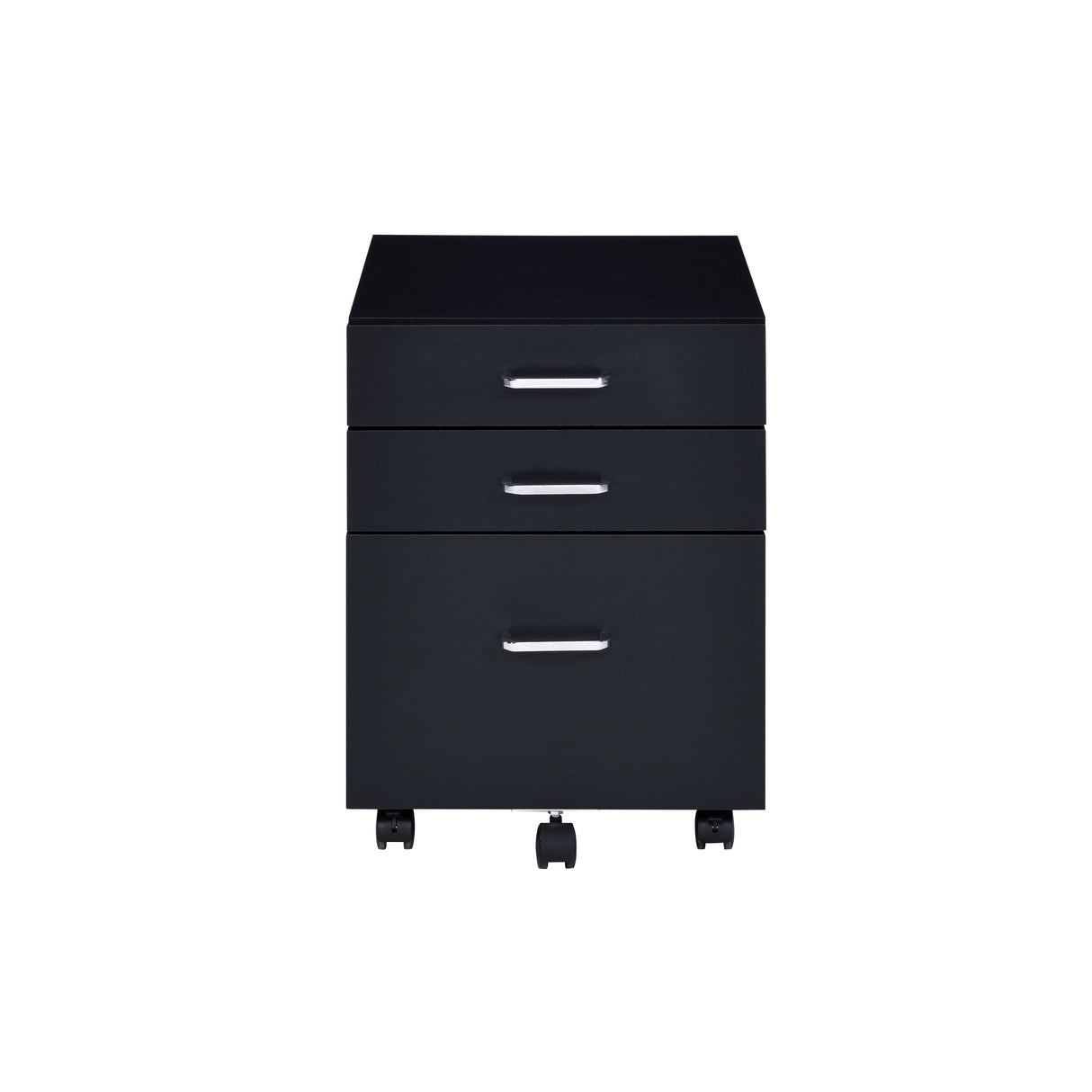 Tennos Black & Chrome Finish Cabinet