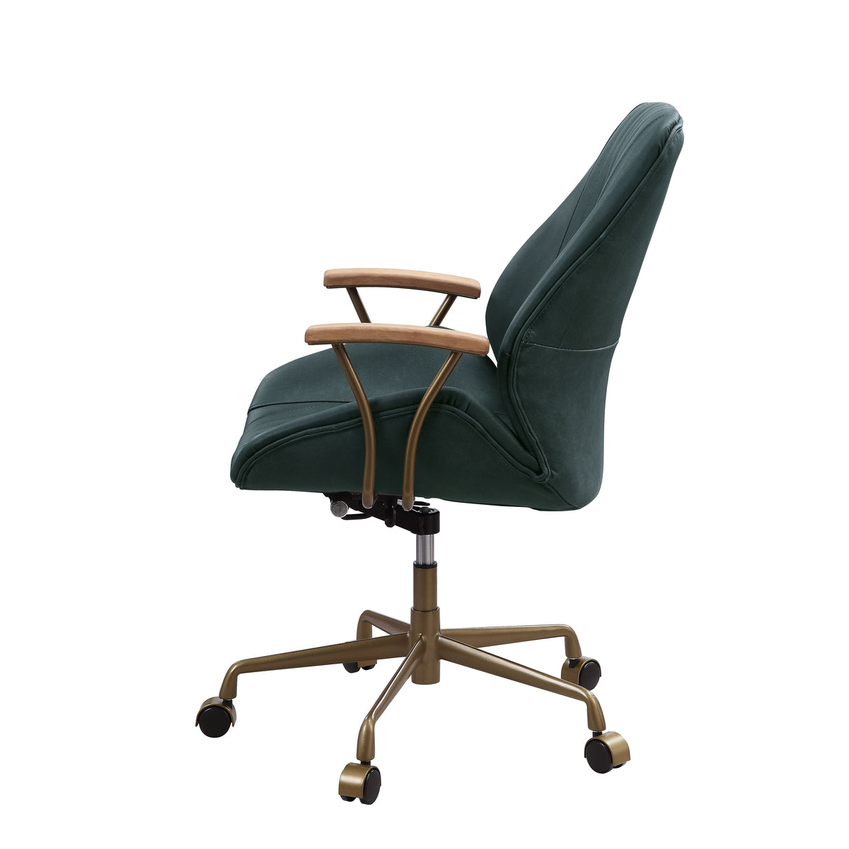 Argrio Dark Green Top Grain Leather Office Chair