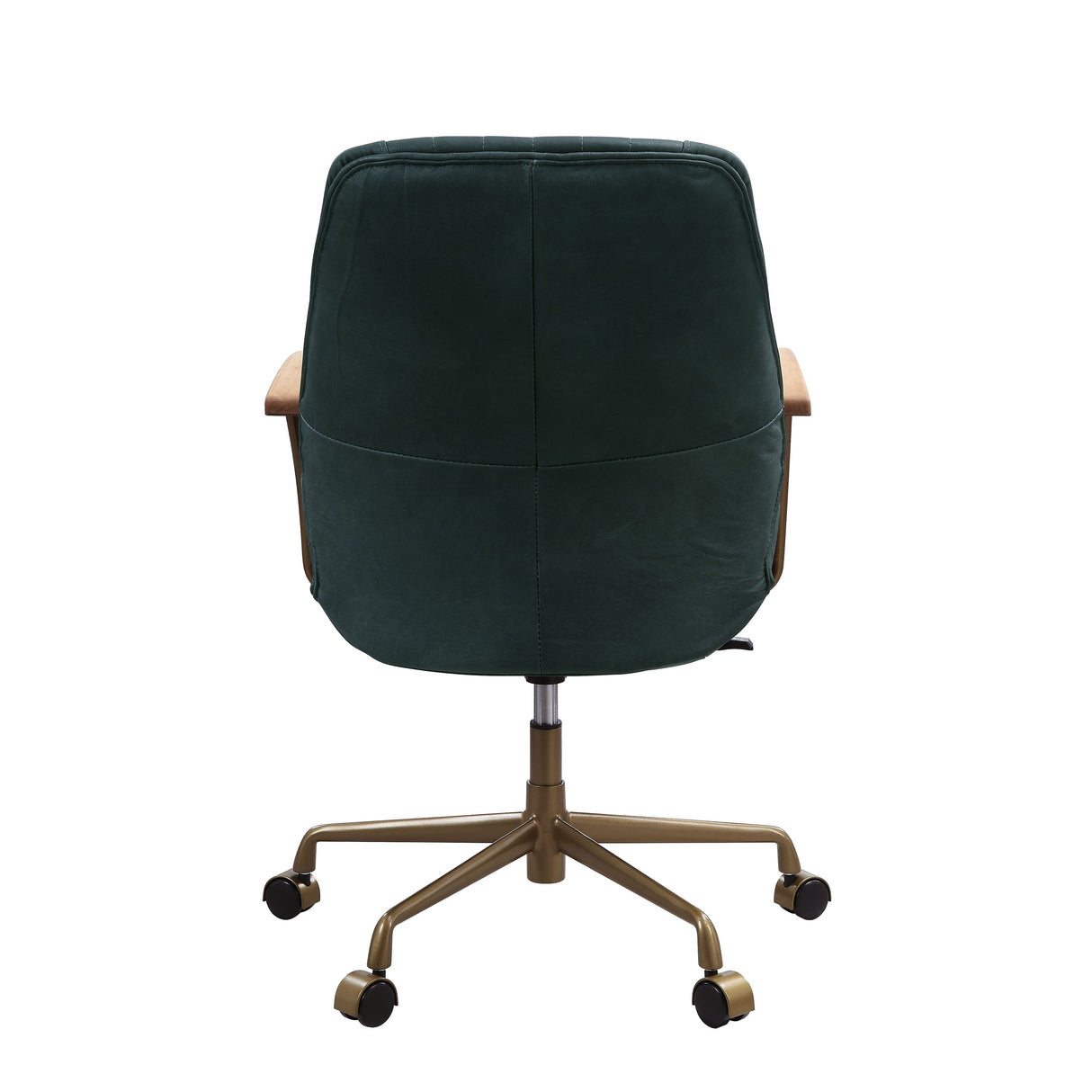 Argrio Dark Green Top Grain Leather Office Chair