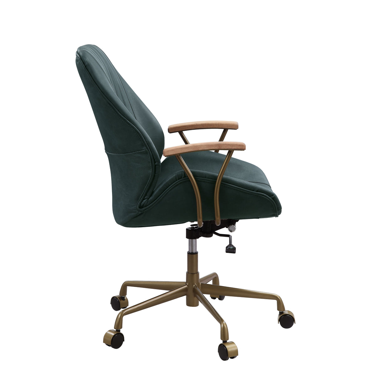 Argrio Dark Green Top Grain Leather Office Chair