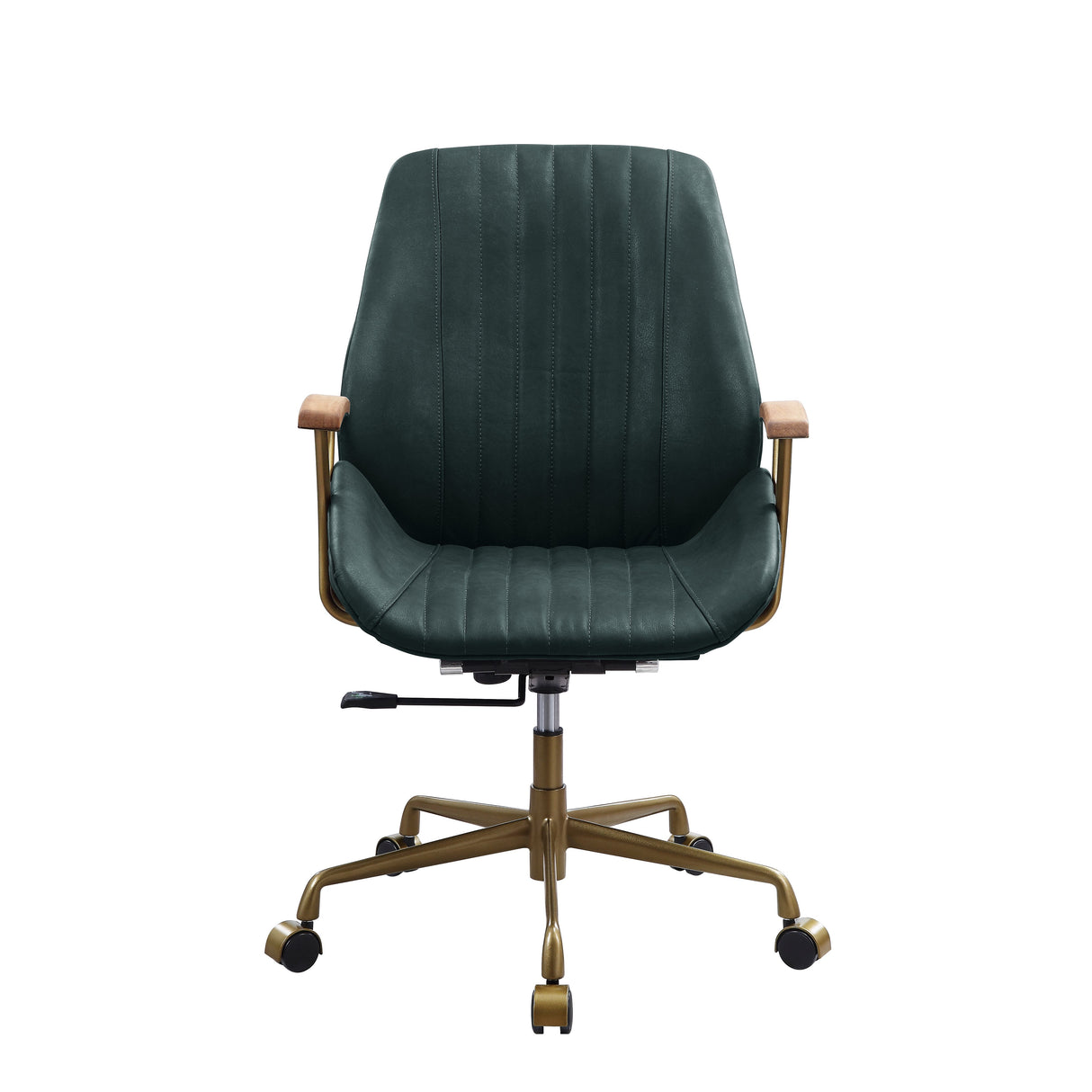 Argrio Dark Green Top Grain Leather Office Chair