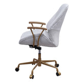 Argrio Vintage White Top Grain Leather Office Chair