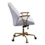 Argrio Vintage White Top Grain Leather Office Chair