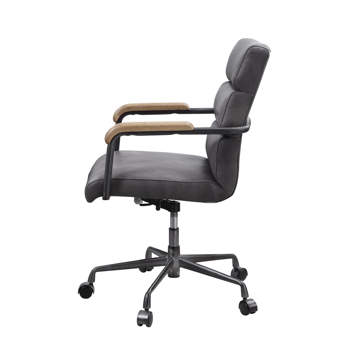 Halcyon Gray Top Grain Leather Office Chair