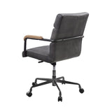 Halcyon Gray Top Grain Leather Office Chair