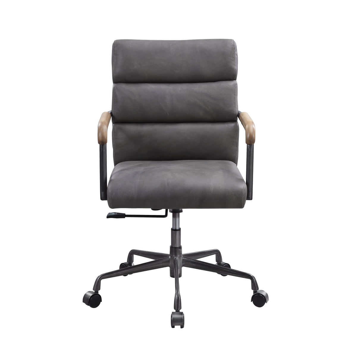 Halcyon Gray Top Grain Leather Office Chair