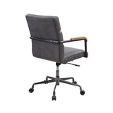 Halcyon Gray Top Grain Leather Office Chair