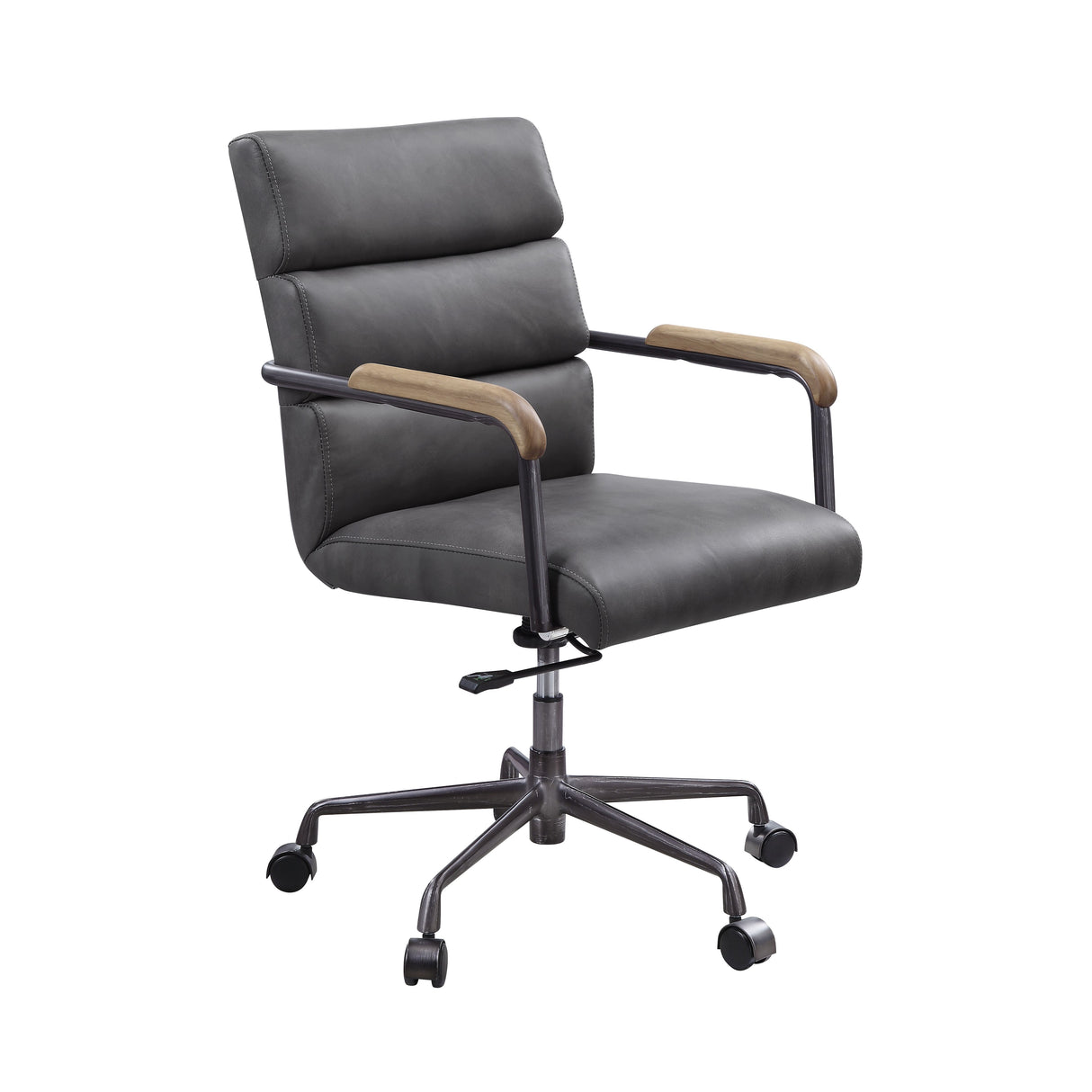 Halcyon Gray Top Grain Leather Office Chair