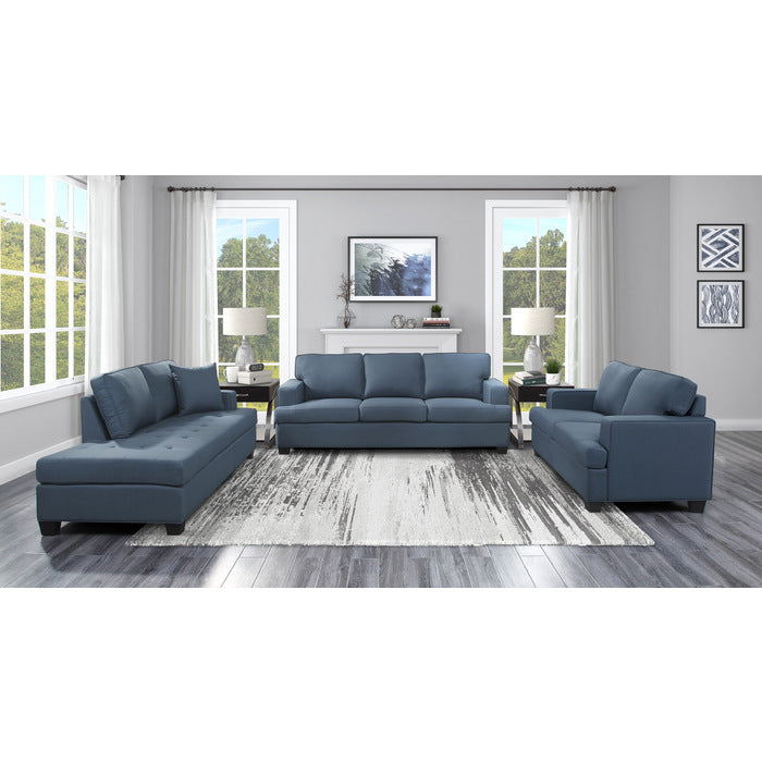 Elmont Exposed Feet With Faux Wood Chaise