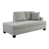 Elmont Exposed Feet With Faux Wood Chaise