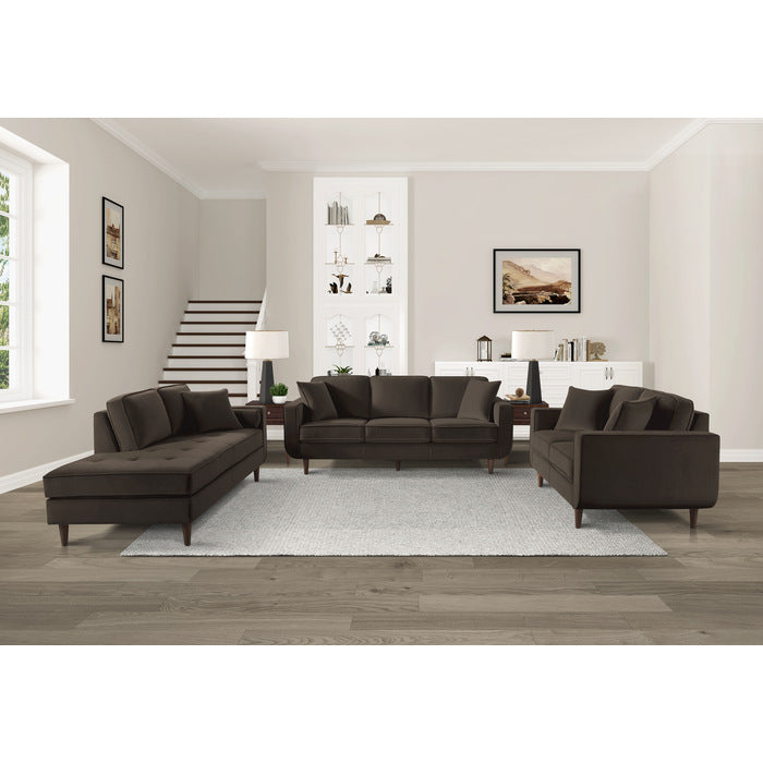 Rand Exposed Wood Legs With Brown Sofa