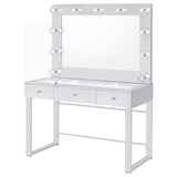 Umbridge Chrome 3-Drawer Vanity Set With Lighting And White