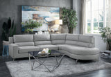 Bonita Exposed Metal Feet With Silver 2-Piece Sectional Right Chaise