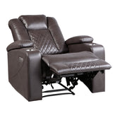 Caelan Dark Brown Power Reclining Chair