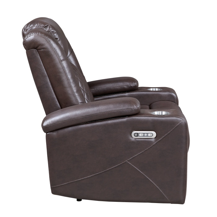 Caelan Dark Brown Power Reclining Chair