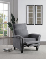 Weiser Exposed Wood Feet With Dark Brown Push Back Reclining Chair