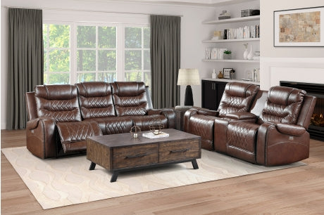 Putnam Brown Living Room Set (Power)