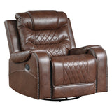 Putnam Brown Swivel Reclining Chair