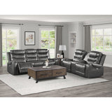 Putnam Gray Power Double Reclining Loveseat