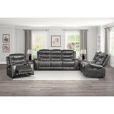 Putnam Gray Power Double Reclining Loveseat