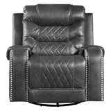 Putnam Gray Swivel Reclining Chair