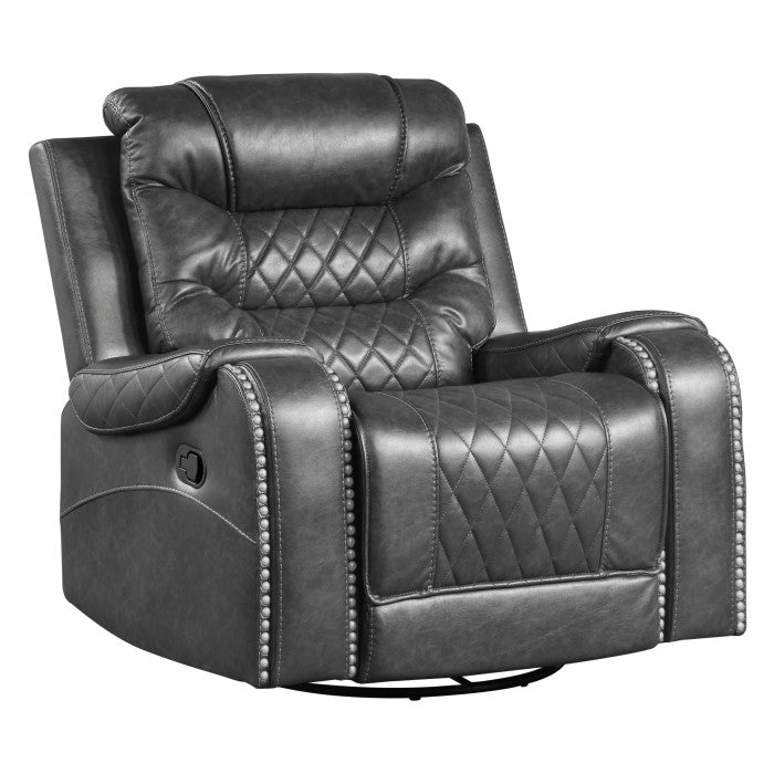 Putnam Gray Swivel Reclining Chair