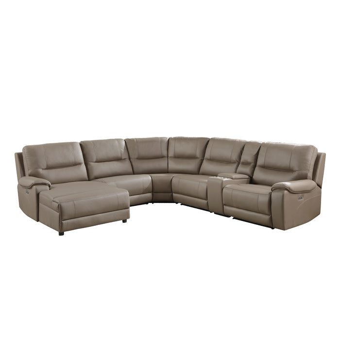 Legrande 6-Piece Modular Power Reclining Sectional With Headrests And Left Chaise