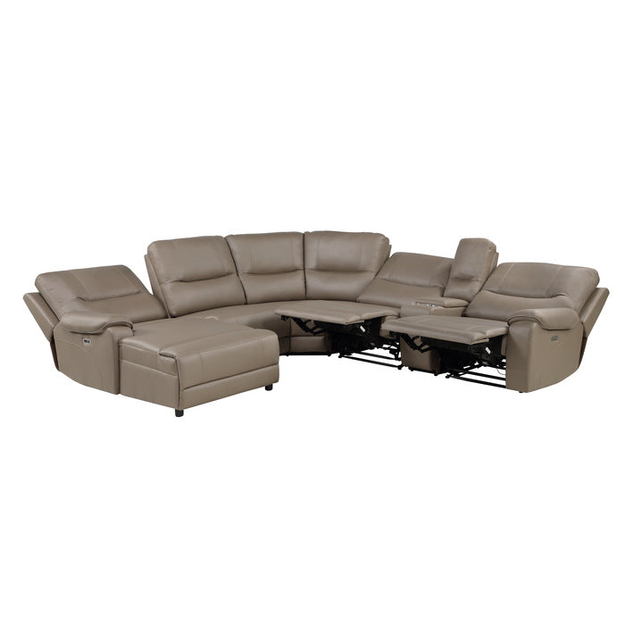 Legrande 6-Piece Modular Power Reclining Sectional With Headrests And Left Chaise