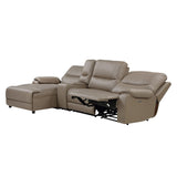 Legrande 4-Piece Modular Power Reclining Sectional With Headrest And Left Chaise