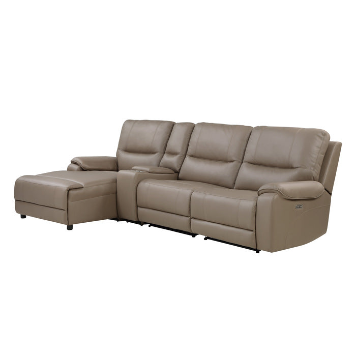 Legrande 4-Piece Modular Power Reclining Sectional With Headrest And Left Chaise