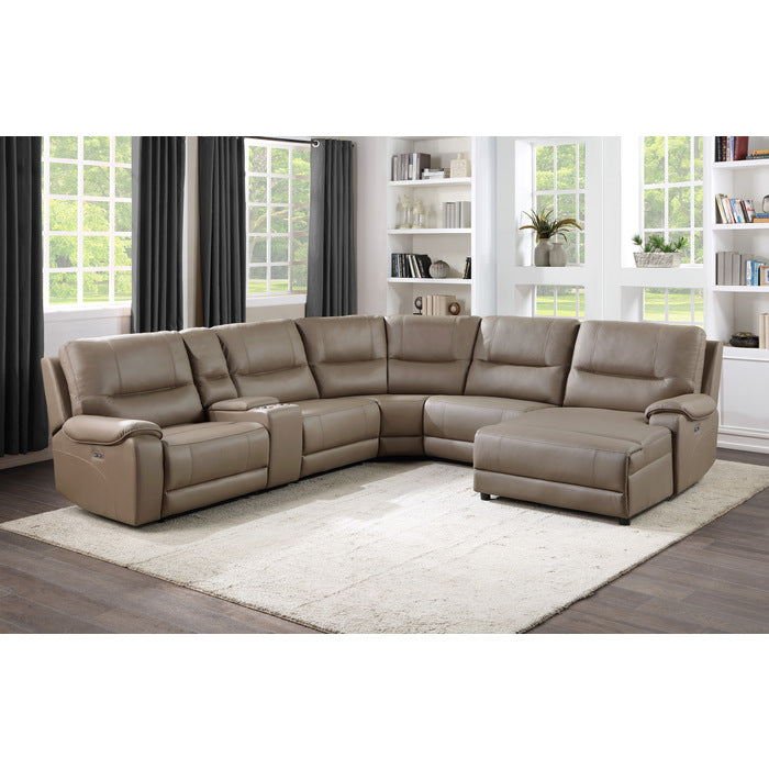 Legrande 6-Piece Modular Power Reclining Sectional With Headrests And Right Chaise