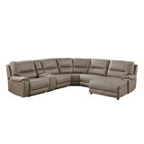 Legrande 6-Piece Modular Power Reclining Sectional With Headrests And Right Chaise