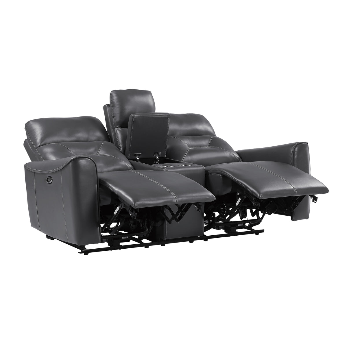 Burwell Power Double Reclining Love Seat With Center Console And Usb Ports