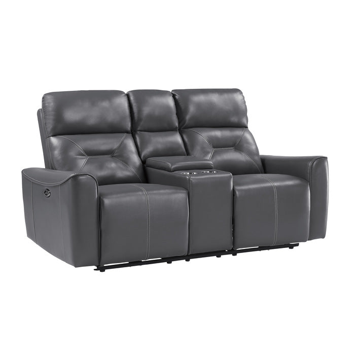 Burwell Power Double Reclining Love Seat With Center Console And Usb Ports