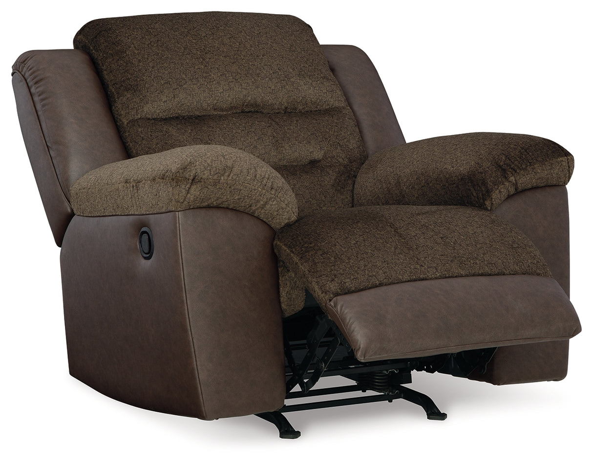 Dorman Chocolate Reclining Sofa, Loveseat And Recliner