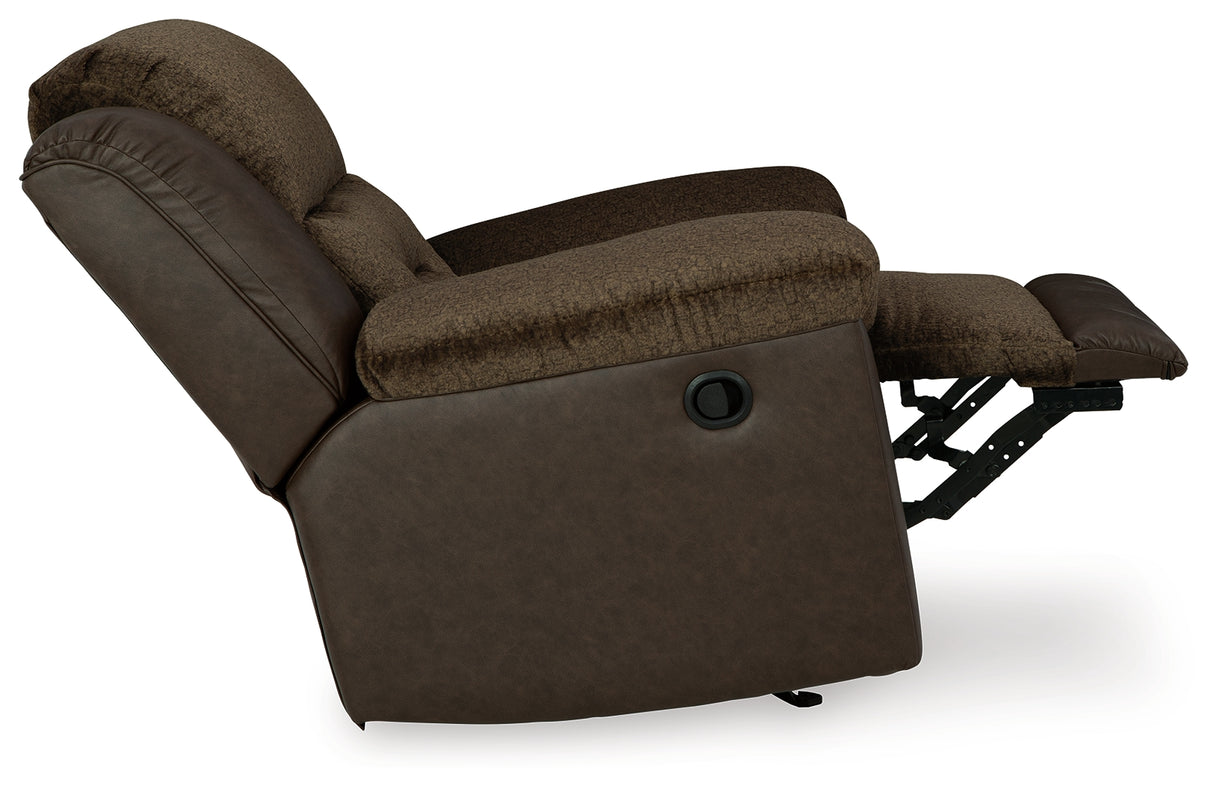 Dorman Chocolate Reclining Sofa, Loveseat And Recliner