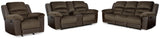 Dorman Chocolate Reclining Sofa, Loveseat And Recliner