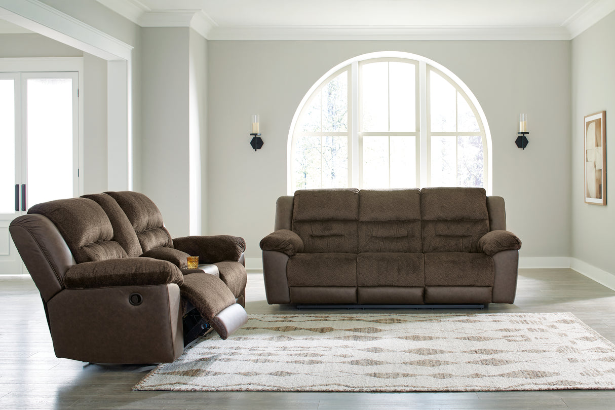 Dorman Chocolate Reclining Sofa, Loveseat And Recliner