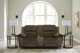 Dorman Chocolate Reclining Sofa, Loveseat And Recliner