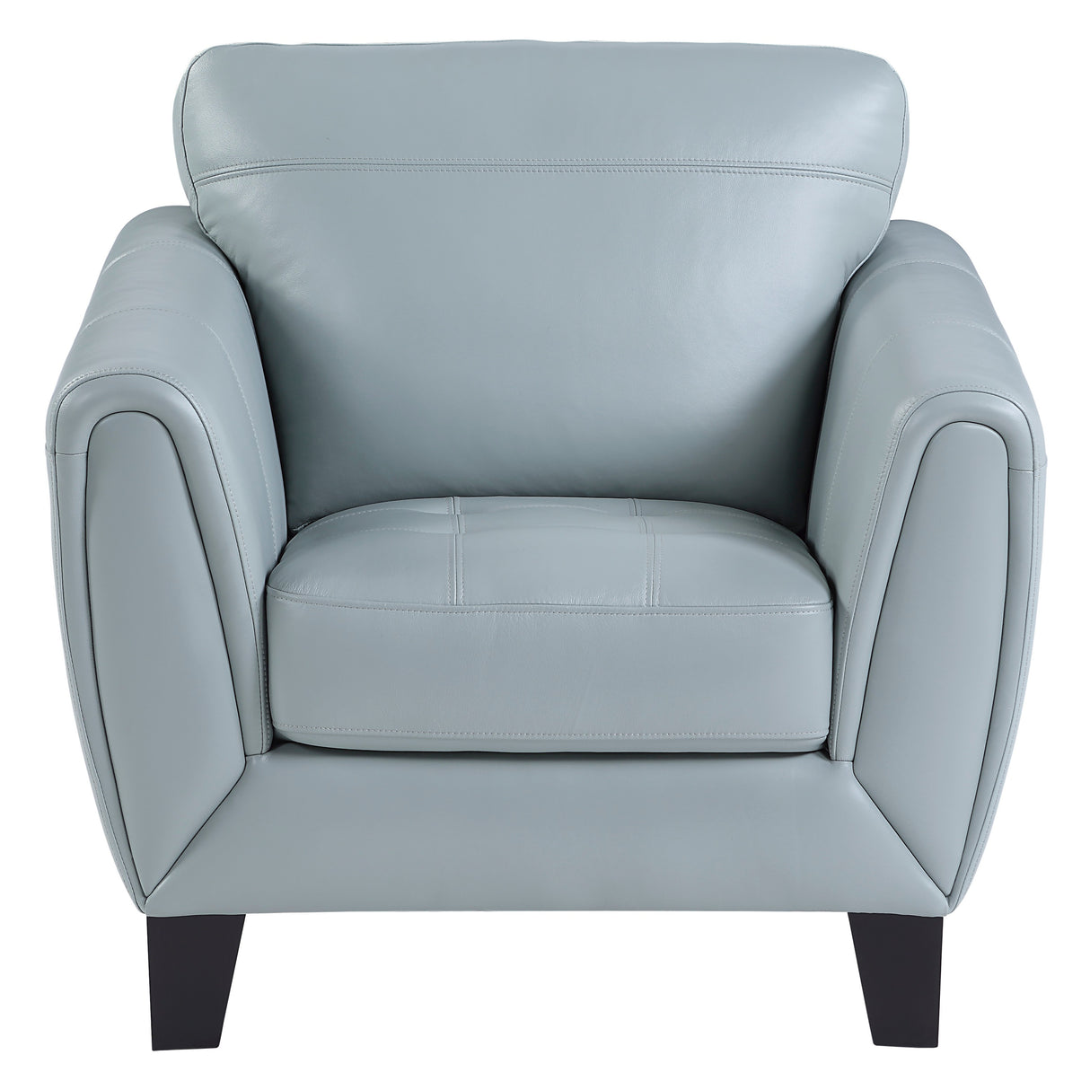 Spivey Aqua Leather Chair