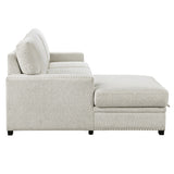 Morelia Exposed Feet With Faux Wood 2-Piece Sectional Pull-Out Bed And Left Chaise Hidden Storage