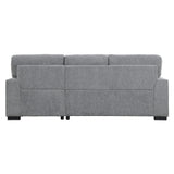 Morelia Exposed Feet With Faux Wood 2-Piece Sectional Pull-Out Bed And Right Chaise Hidden Storage