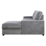 Morelia Exposed Feet With Faux Wood 2-Piece Sectional Pull-Out Bed And Right Chaise Hidden Storage