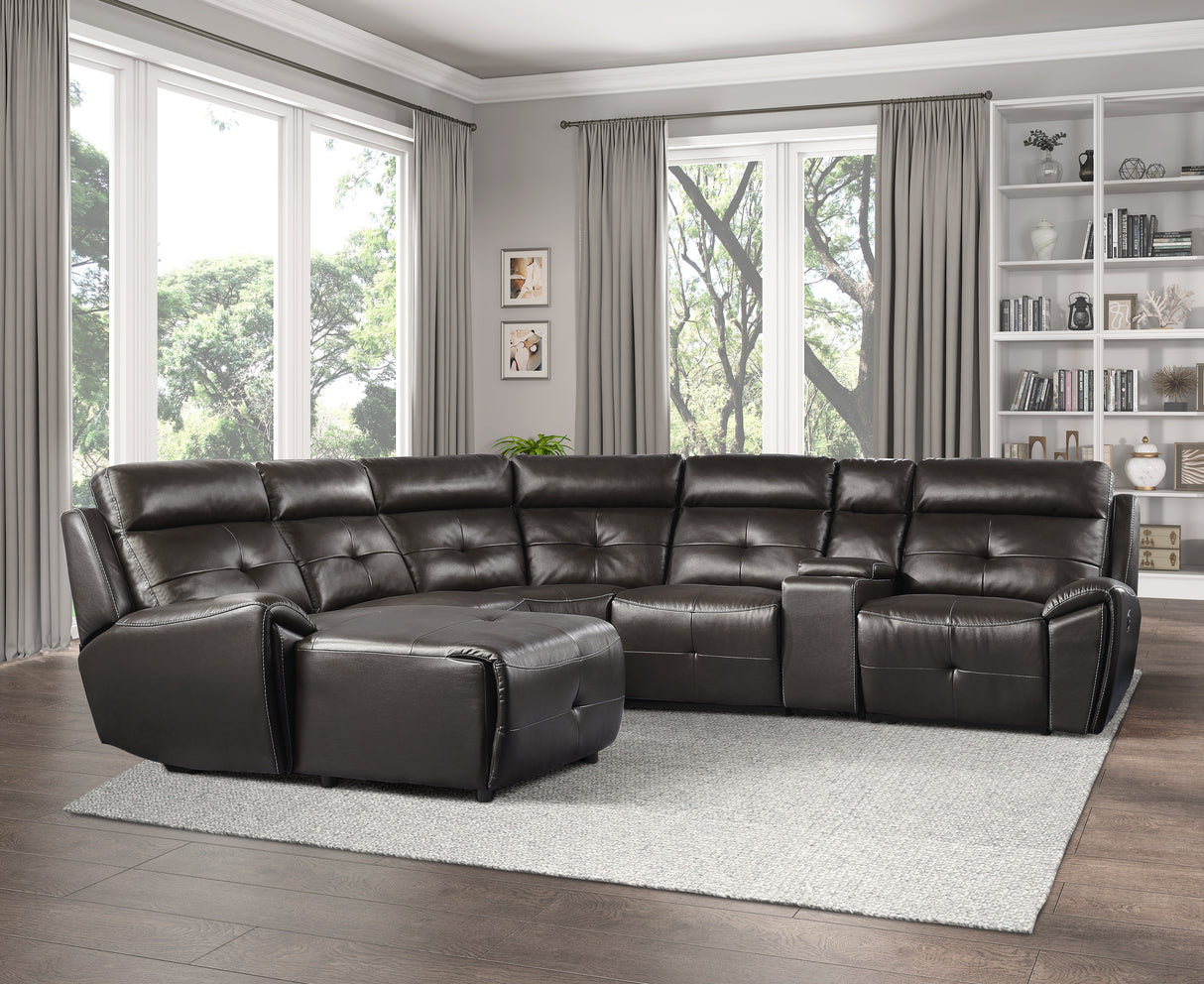 Avenue 6-Piece Modular Reclining Sectional With Left Chaise